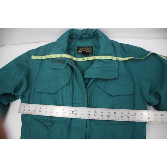 Vintage Eddie bauer Women's small premium goose down puffer jacket green pockets - Picture 12 of 16
